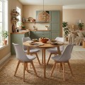 Viva Megapap PP - PU dining chair in cappuccino color 48.5x54x80cm.