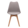 Viva Megapap PP - PU dining chair in cappuccino color 48.5x54x80cm.