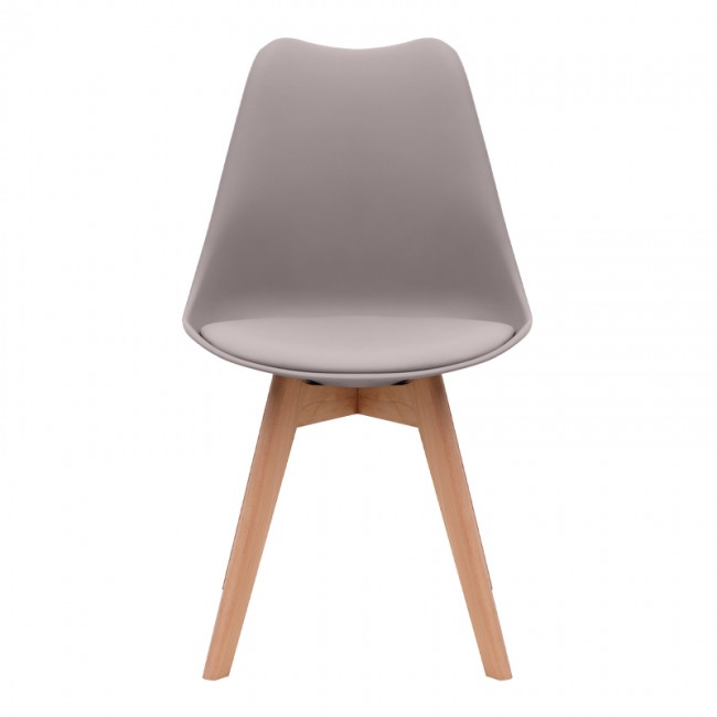 Viva Megapap PP - PU dining chair in cappuccino color 48.5x54x80cm.