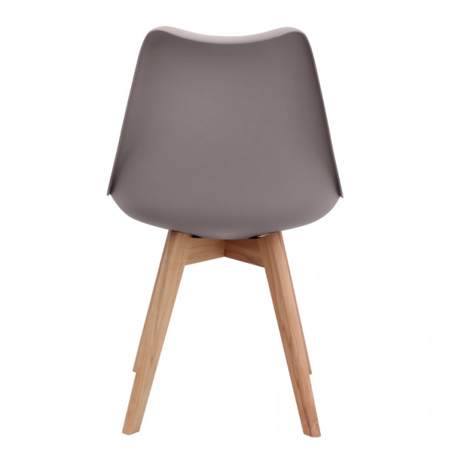 Viva Megapap PP - PU dining chair in cappuccino color 48.5x54x80cm.