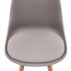 Viva Megapap PP - PU dining chair in cappuccino color 48.5x54x80cm.