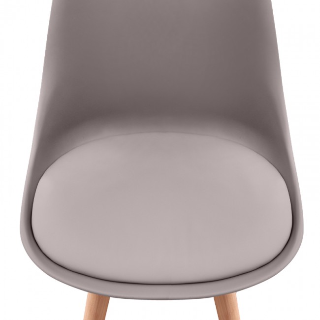 Viva Megapap PP - PU dining chair in cappuccino color 48.5x54x80cm.