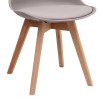 Viva Megapap PP - PU dining chair in cappuccino color 48.5x54x80cm.