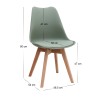 Viva Megapap PP - PU dining chair in green color 48.5x54x80cm.