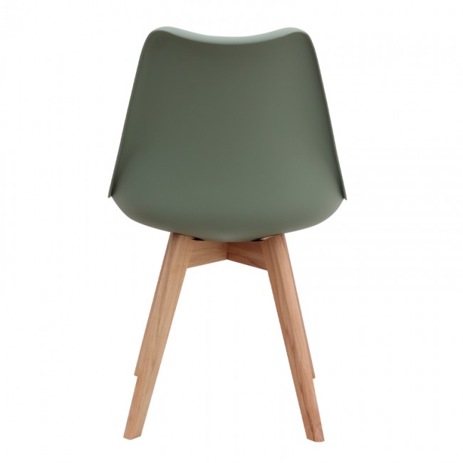 Viva Megapap PP - PU dining chair in green color 48.5x54x80cm.