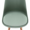 Viva Megapap PP - PU dining chair in green color 48.5x54x80cm.