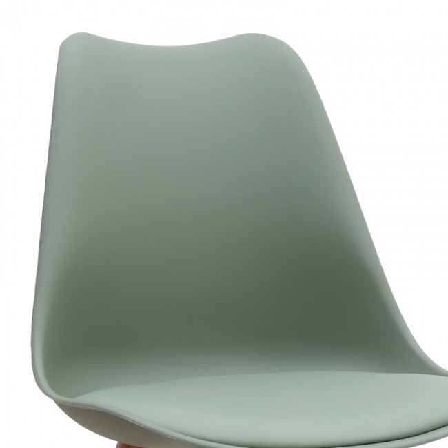 Viva Megapap PP - PU dining chair in green color 48.5x54x80cm.