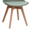 Viva Megapap PP - PU dining chair in green color 48.5x54x80cm.