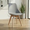 Viva Megapap PP - PU dining chair in grey color 48.5x54x80cm.