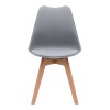Viva Megapap PP - PU dining chair in grey color 48.5x54x80cm.