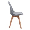 Viva Megapap PP - PU dining chair in grey color 48.5x54x80cm.