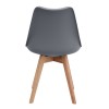 Viva Megapap PP - PU dining chair in grey color 48.5x54x80cm.