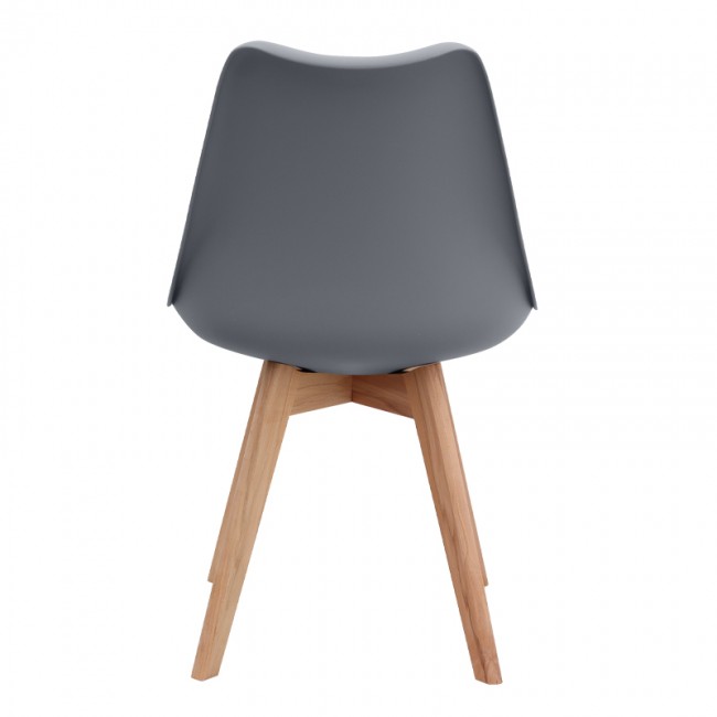 Viva Megapap PP - PU dining chair in grey color 48.5x54x80cm.