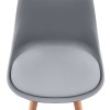 Viva Megapap PP - PU dining chair in grey color 48.5x54x80cm.