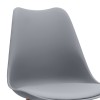 Viva Megapap PP - PU dining chair in grey color 48.5x54x80cm.