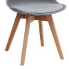 Viva Megapap PP - PU dining chair in grey color 48.5x54x80cm.