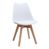 Viva Megapap PP - PU dining chair in white color 48.5x54x80cm.
