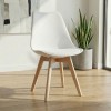 Viva Megapap PP - PU dining chair in white color 48.5x54x80cm.