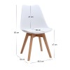 Viva Megapap PP - PU dining chair in white color 48.5x54x80cm.