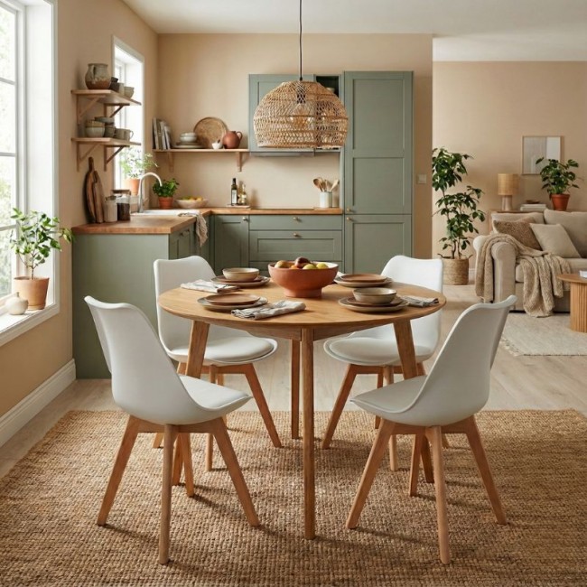 Viva Megapap PP - PU dining chair in white color 48.5x54x80cm.