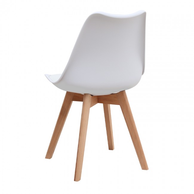 Viva Megapap PP - PU dining chair in white color 48.5x54x80cm.
