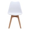 Viva Megapap PP - PU dining chair in white color 48.5x54x80cm.