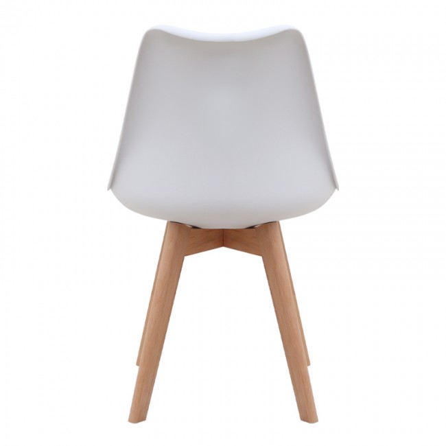 Viva Megapap PP - PU dining chair in white color 48.5x54x80cm.