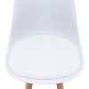 Viva Megapap PP - PU dining chair in white color 48.5x54x80cm.