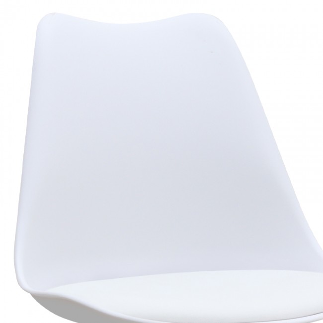Viva Megapap PP - PU dining chair in white color 48.5x54x80cm.