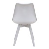 Καρέκλα τραπεζαρίας Viva Megapap PP - PU λευκό - ξύλινο λευκό πόδι 48,5x54x80εκ.