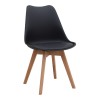 Viva Megapap PP - PU dining chair in black color 48.5x54x80cm.