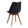 Viva Megapap PP - PU dining chair in black color 48.5x54x80cm.