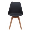 Viva Megapap PP - PU dining chair in black color 48.5x54x80cm.