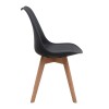Viva Megapap PP - PU dining chair in black color 48.5x54x80cm.