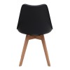 Viva Megapap PP - PU dining chair in black color 48.5x54x80cm.