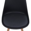 Viva Megapap PP - PU dining chair in black color 48.5x54x80cm.