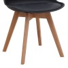Viva Megapap PP - PU dining chair in black color 48.5x54x80cm.