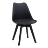 Viva Megapap PP - PU dining chair in black color 48.5x54x80cm.