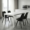 Viva Megapap PP - PU dining chair in black color 48.5x54x80cm.