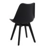 Viva Megapap PP - PU dining chair in black color 48.5x54x80cm.