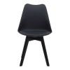 Viva Megapap PP - PU dining chair in black color 48.5x54x80cm.