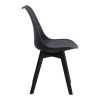 Viva Megapap PP - PU dining chair in black color 48.5x54x80cm.