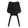 Viva Megapap PP - PU dining chair in black color 48.5x54x80cm.