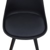 Viva Megapap PP - PU dining chair in black color 48.5x54x80cm.