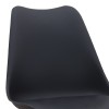 Viva Megapap PP - PU dining chair in black color 48.5x54x80cm.