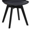 Viva Megapap PP - PU dining chair in black color 48.5x54x80cm.