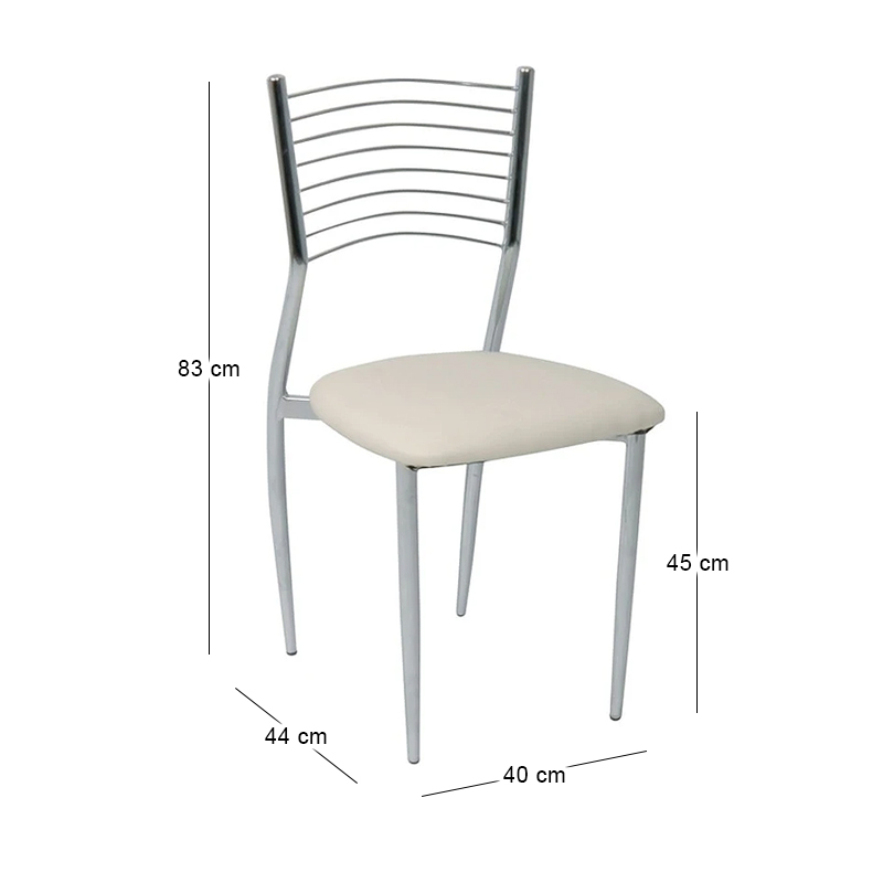 VIVIAN Chair, Pvc Dark Cream