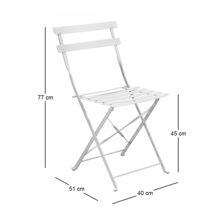 ZAPPEIOU Pantone Folding Chair Metal White