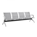 Waiting Seat 4-Seater Steel Mesh Grey (Chrome Frame)