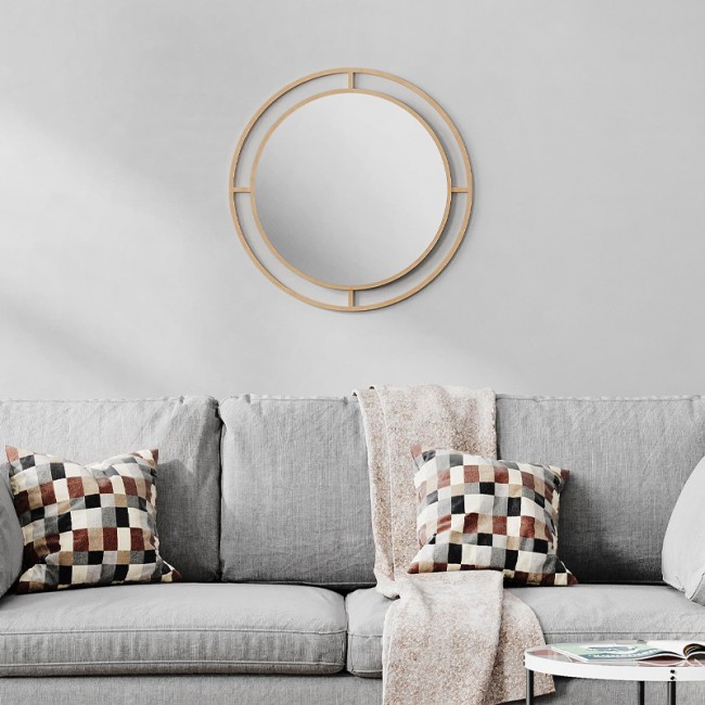 Καθρέφτης τοίχου Bubble Megapap αλουμινίου χρώμα χρυσό 57x2x57εκ.